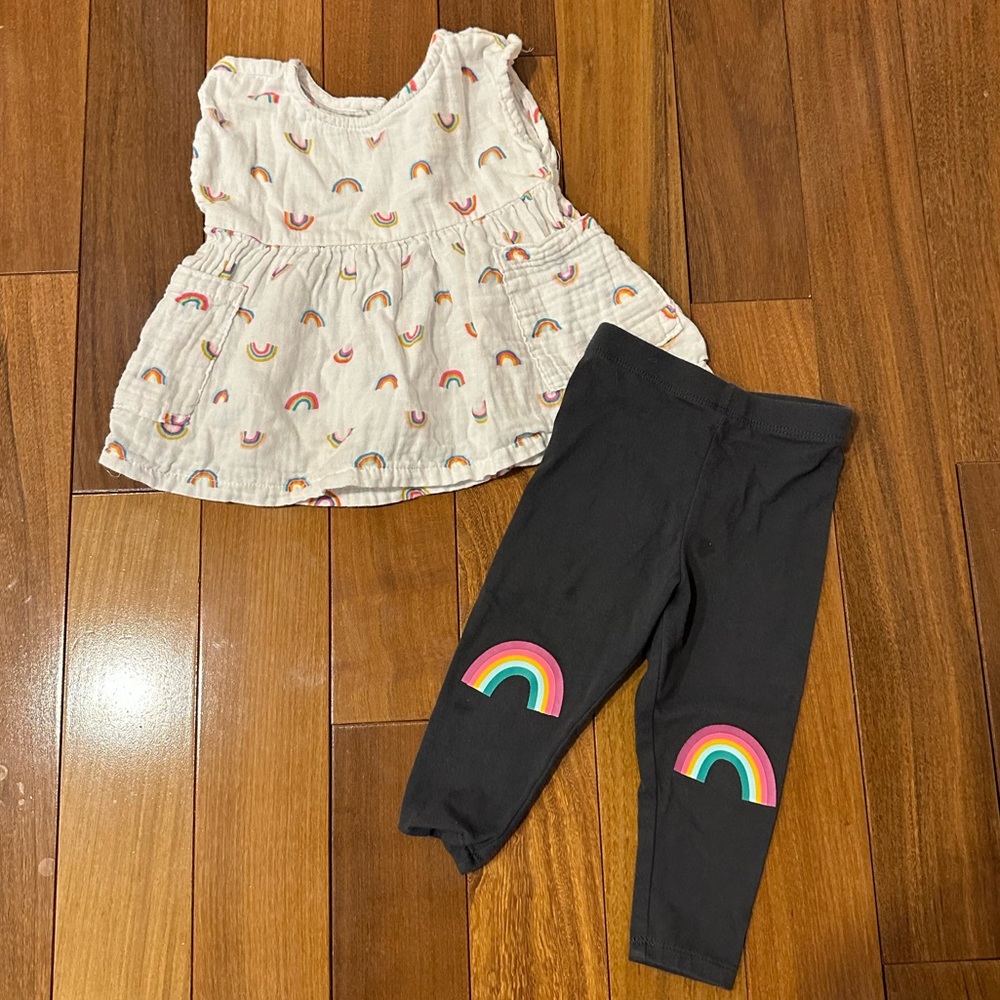 Baby girl 2 piece set size 12 months